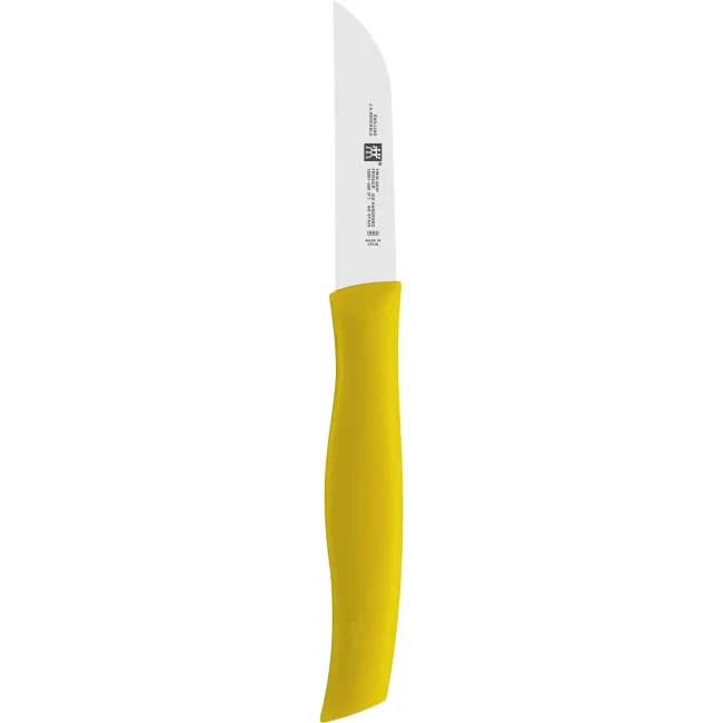 Twin Grip Vegetable Paring Knife 8cm Yellow - 1