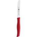 Twin Grip Universal Serrated Knife 12cm Red