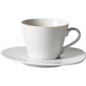 Organic White Saucer 17.5cm for Coffee Cup - 2
