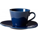 Organic Dark Blue Saucer 17cm for Coffee Cup - 2