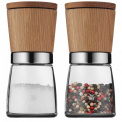 Set of 2 Nature Glass Salt and Pepper Mills - 1