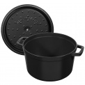 Black 4.8L Cocotte Cast Iron Pot 24cm - 2