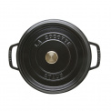Black 4.8L Cocotte Cast Iron Pot 24cm - 4