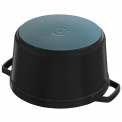 Black 4.8L Cocotte Cast Iron Pot 24cm - 3