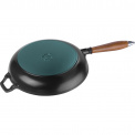 28cm Cast Iron Pan with Wooden Handle - 2
