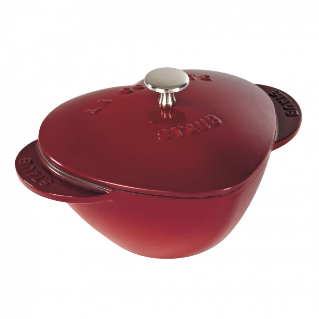 Heart-Shaped Cast Iron Pot 1.75l 20cm Red