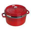 Cast Iron Cocotte with Steam Cooking Insert 5.2l 26cm Red
