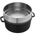 Cast Iron Cocotte with Steam Cooking Insert 5.2l 26cm - 9