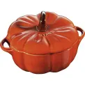 Mini Cocotte Cast Iron Pot 700ml 15cm Pumpkin Orange