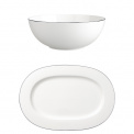 Villeroy & Boch Anmut Platinum Platter + Salad Bowl - 1