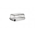 Stainless Steel Butter Dish with Glass Lid - 1