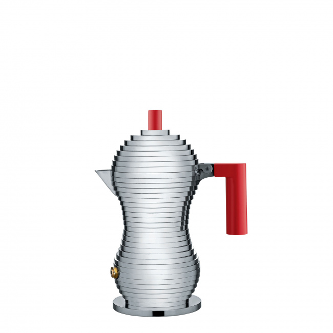 Kawiarka ciśnieniowa aluminiowa Pulcina 3-filiż. czerwona - 1