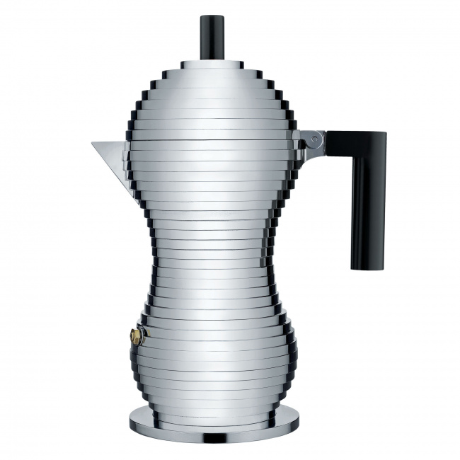 Kawiarka ciśnieniowa aluminiowa Pulcina 6-filiż. czarny uchwyt - 1