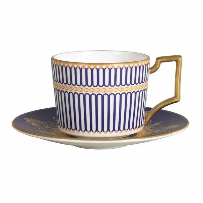 Spodek do filiżanki espresso Wedgwood Prestige Anthemion Blue 11,5cm (bez filiżanki)