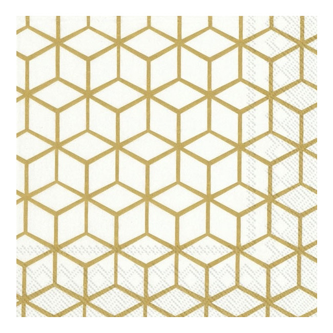 Geometry Gold 33x33cm Napkins 20pcs. - 1