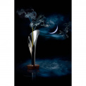 Lily Stainless Steel and Wood Incense Holder - 9