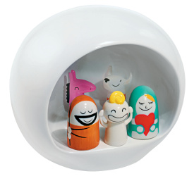 Szopka z figurkami biała