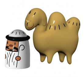 Komplet 2 figurek pasterz i wielbłąd