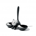 Tigrito Black Double Cat Bowl