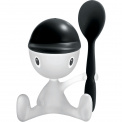 Cico Egg Cup for Children with Spoon Black and White