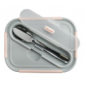 Glass Lunchbox 900ml + Grey Cutlery - 3