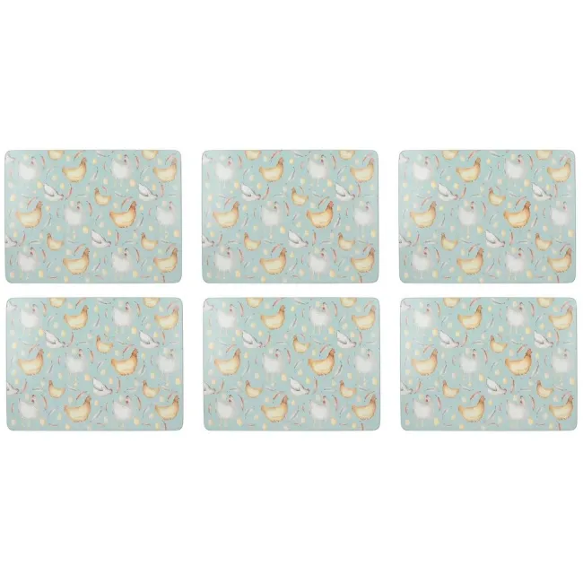 Set of 6 Feather Lane Coasters 10cm