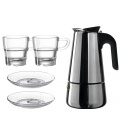 Espresso Coffee Maker + 2 Senso 70ml Cups with Saucers - 1