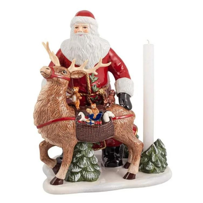 Christmas Toys Memory Santa Candle Holder