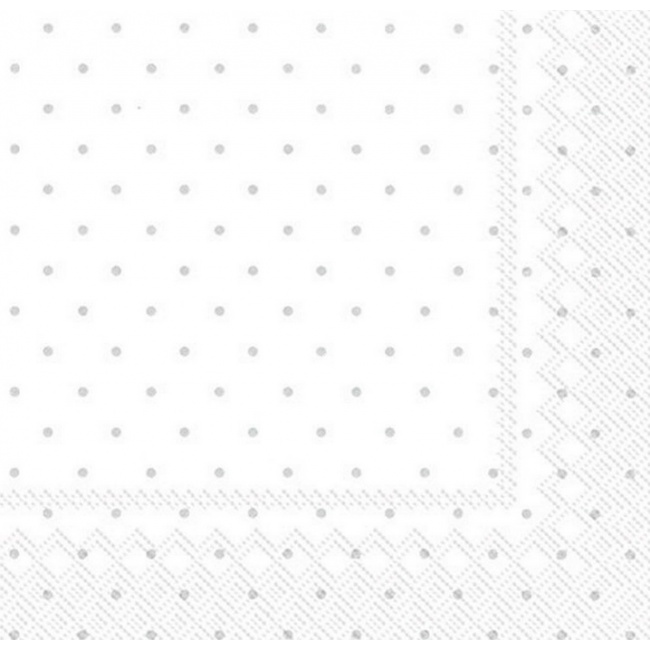 Serwetki 33x33cm Silver dots 20szt. - 1