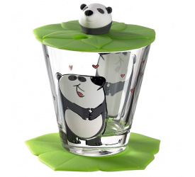 Szklanka Bambini 215ml Panda + akcesoria