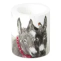 Pips and Grey Candle 9x10cm