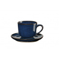 Saisons Midnight Blue Espresso Cup and Saucer 90ml - 1