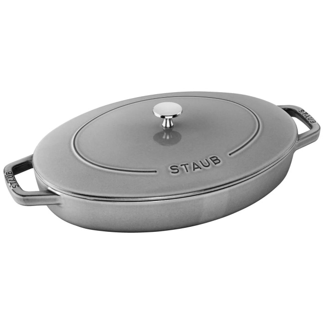 Brytfanna żeliwna 3l 32cm szara (II gatunek) do ryb