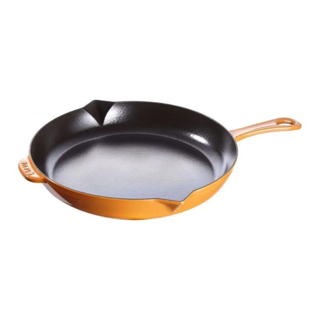 Patelnia żeliwna 28cm mustard