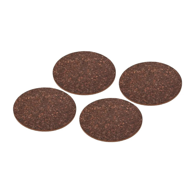 Set of 4 Natural Elements Cork Coasters 25cm