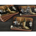 Set of 6 Vintage Wine 10x10cm Coasters - 2
