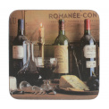 Set of 6 Vintage Wine 10x10cm Coasters - 1