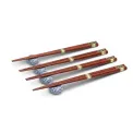 Set of 4 Pairs of Seigaha Chopsticks + Chopstick Rest - 1