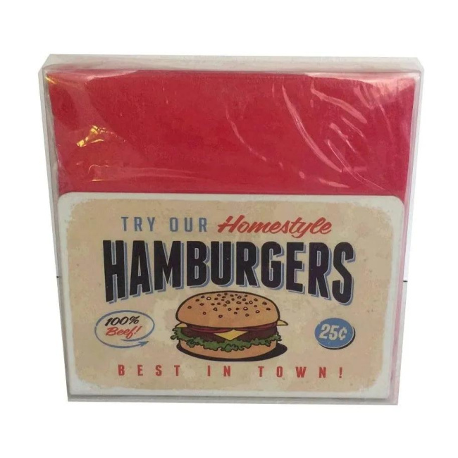 Napkin Holder 16.5x11cm Hamburgers