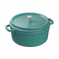 Garnek żeliwny Cocotte 26cm 5,2l turkusowy - 1