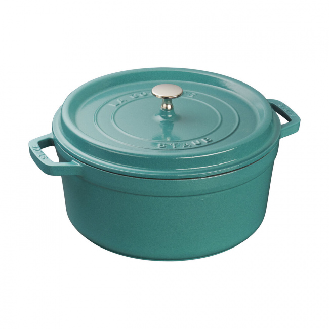 Garnek żeliwny Cocotte 26cm 5,2l turkusowy - 1