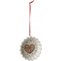 Hanging Ornament Heart Winter Bakery Decoration 7cm - 1