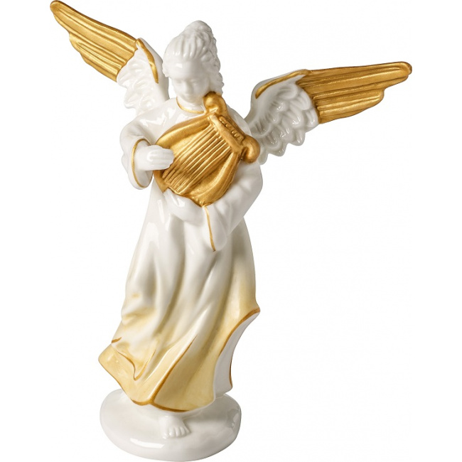 Angel Figure with Harp Christmas Angels 15cm - 1