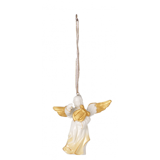 Hanging Ornament Angel with Harp Christmas Angels 8.5cm - 1