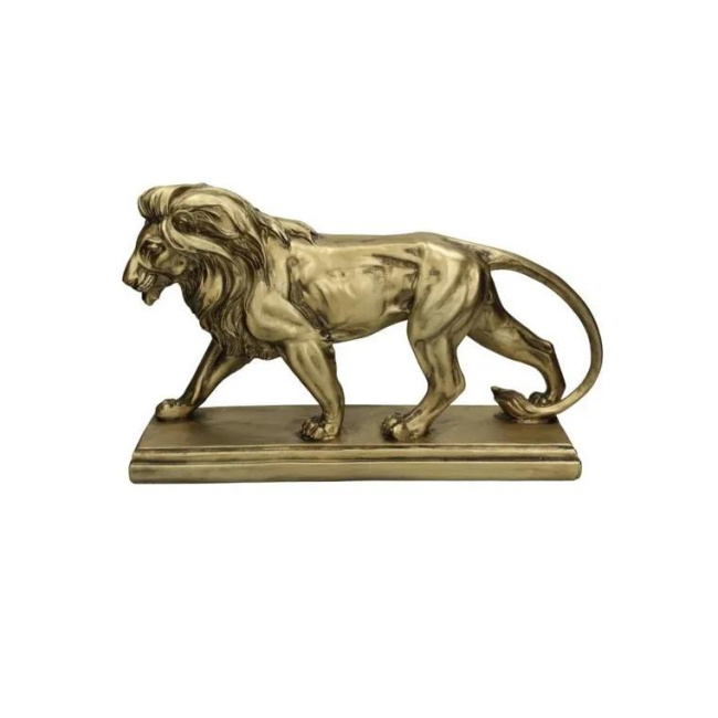 Figurka Lew 43x26cm złota