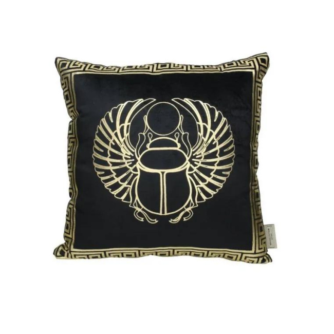 Pillow Ancient Times 45x45cm black
