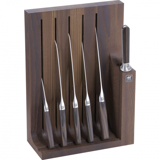 Set of 5 Twin 1731 Knives in Wooden Block - 1
