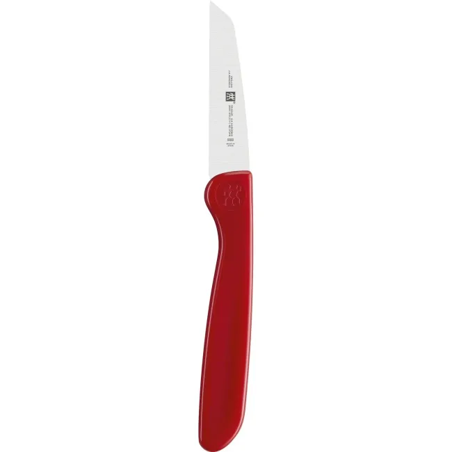 Twin Grip Vegetable Paring Knife 7cm Red