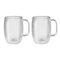 Set of Two Sorrento 450ml Latte Macchiato Mugs with Handle - 1