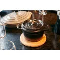 Mini Cocotte Cast Iron Pot 250ml 10cm Black - 9